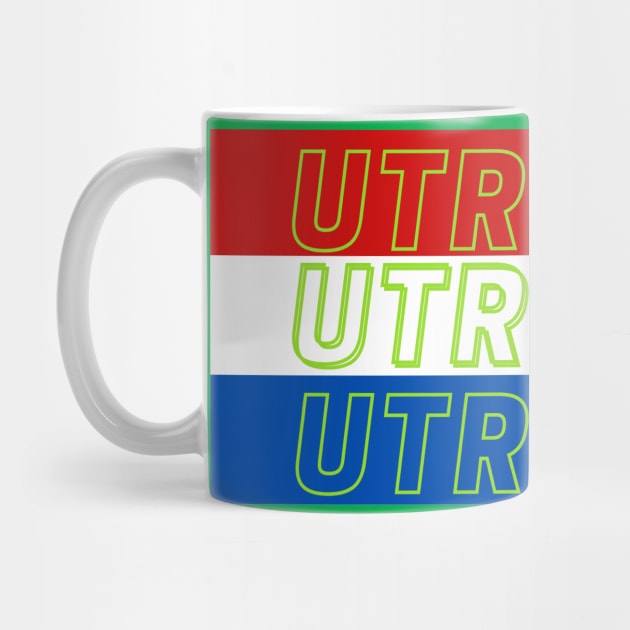 Utrecht City in Netherlands Flag Stripes Colors by aybe7elf